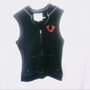 Sleeveless True Religion Hoodie (Size: M)